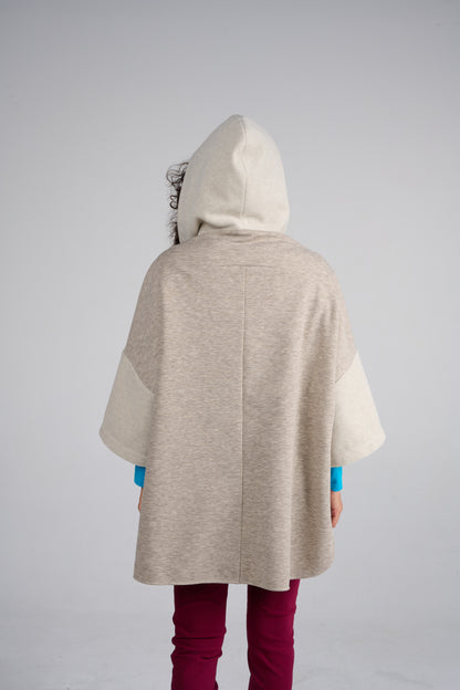 MANTEAU MONCHO UNI ECRU
