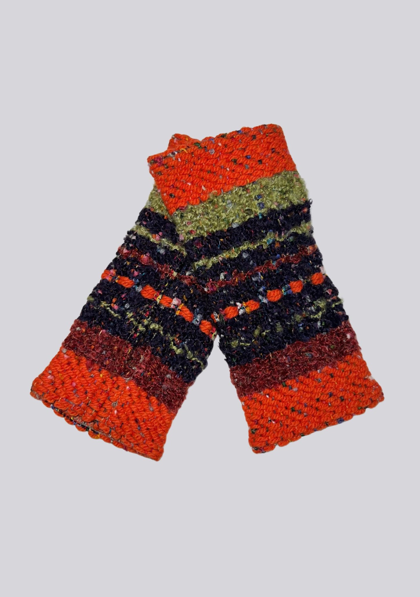 MITAINES MITEN RAYURES ORANGE