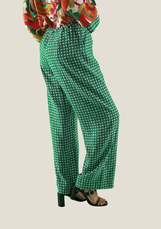 PANTALON PARGE ROND VERT