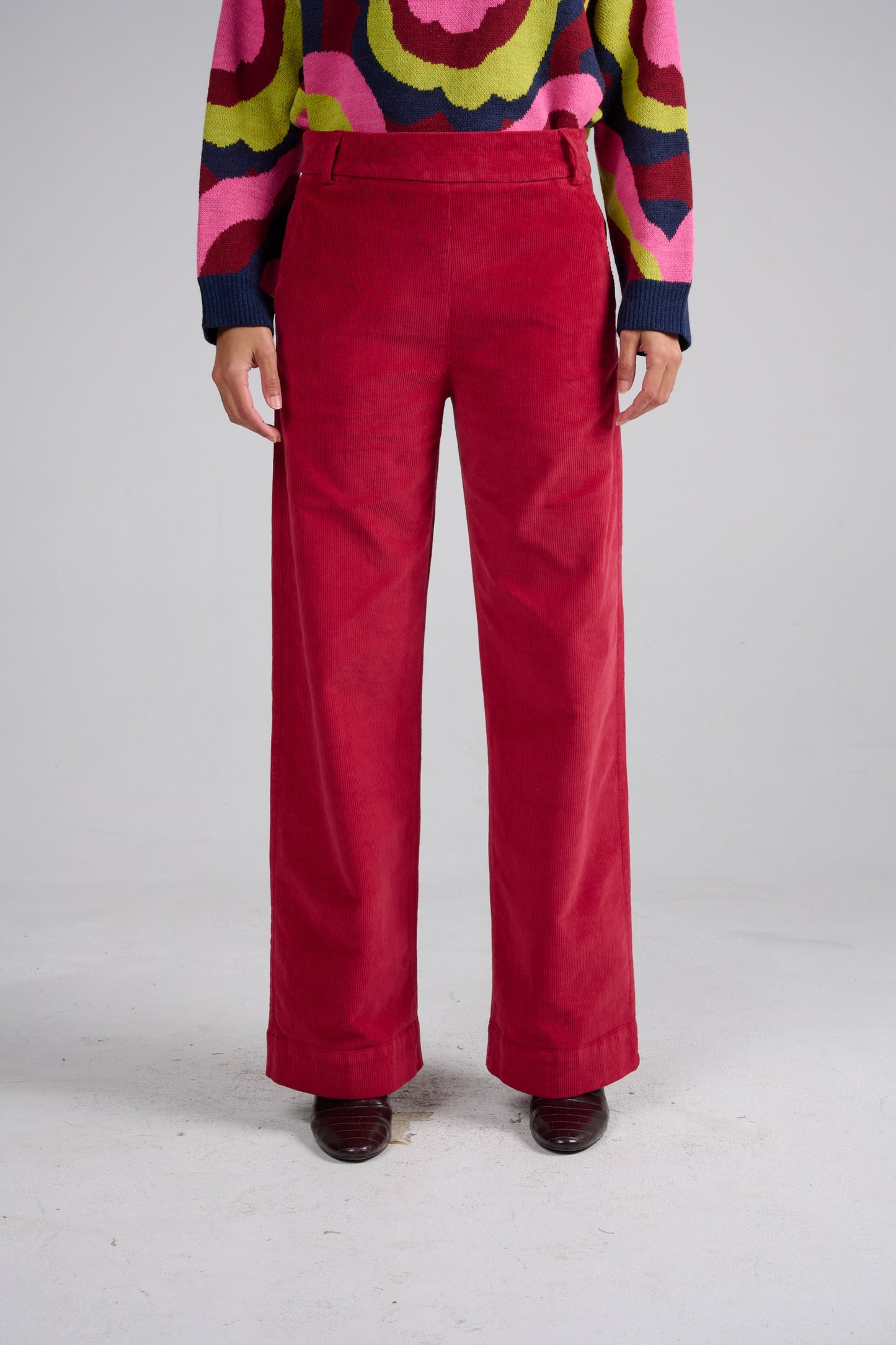 PANTALON PELIN UNI BORDEAUX