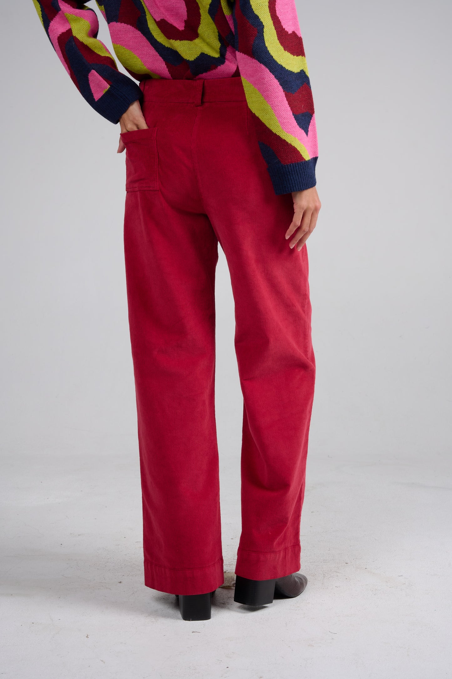 PANTALON PELIN UNI BORDEAUX