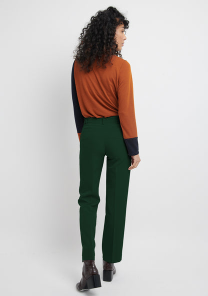 PANTALON PTROI DROIT TAILLE HAUTE VERT