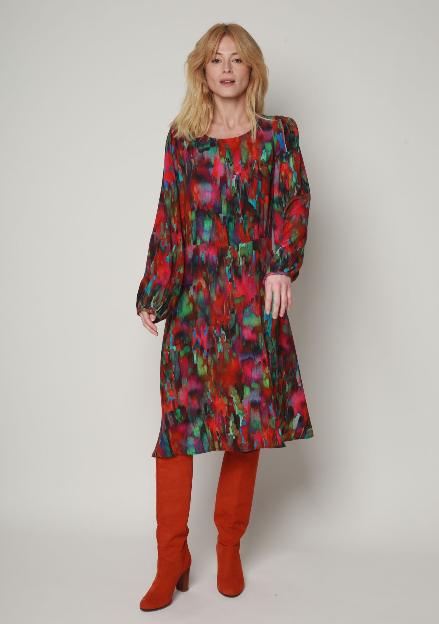 ROBE RANIA PIGMENT MULTICOLORE