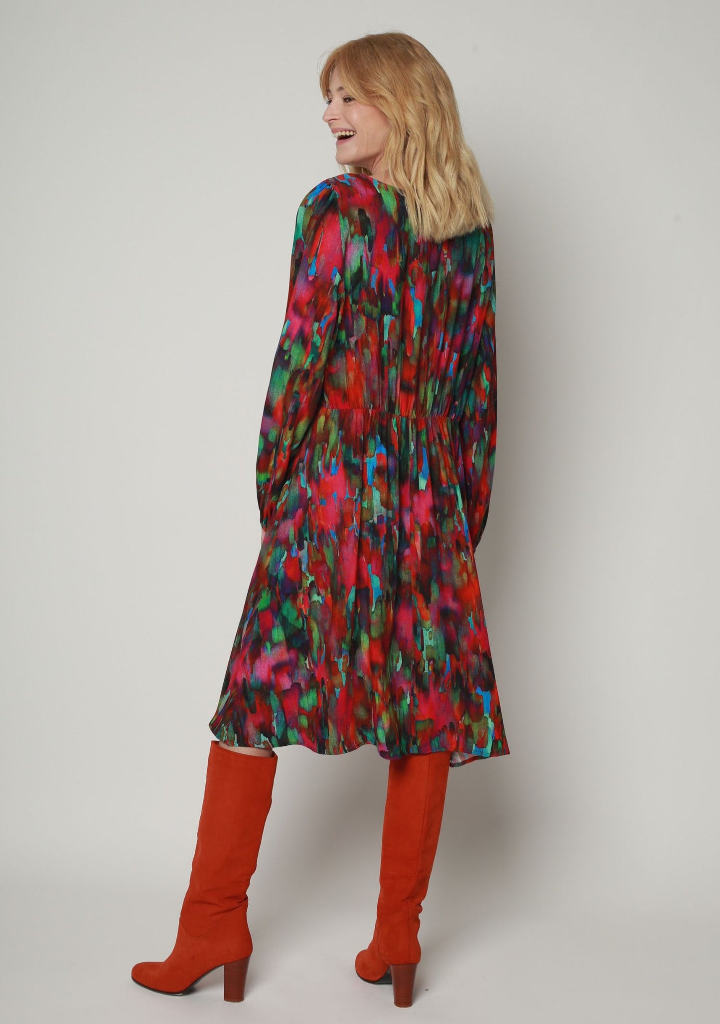 ROBE RANIA PIGMENT MULTICOLORE