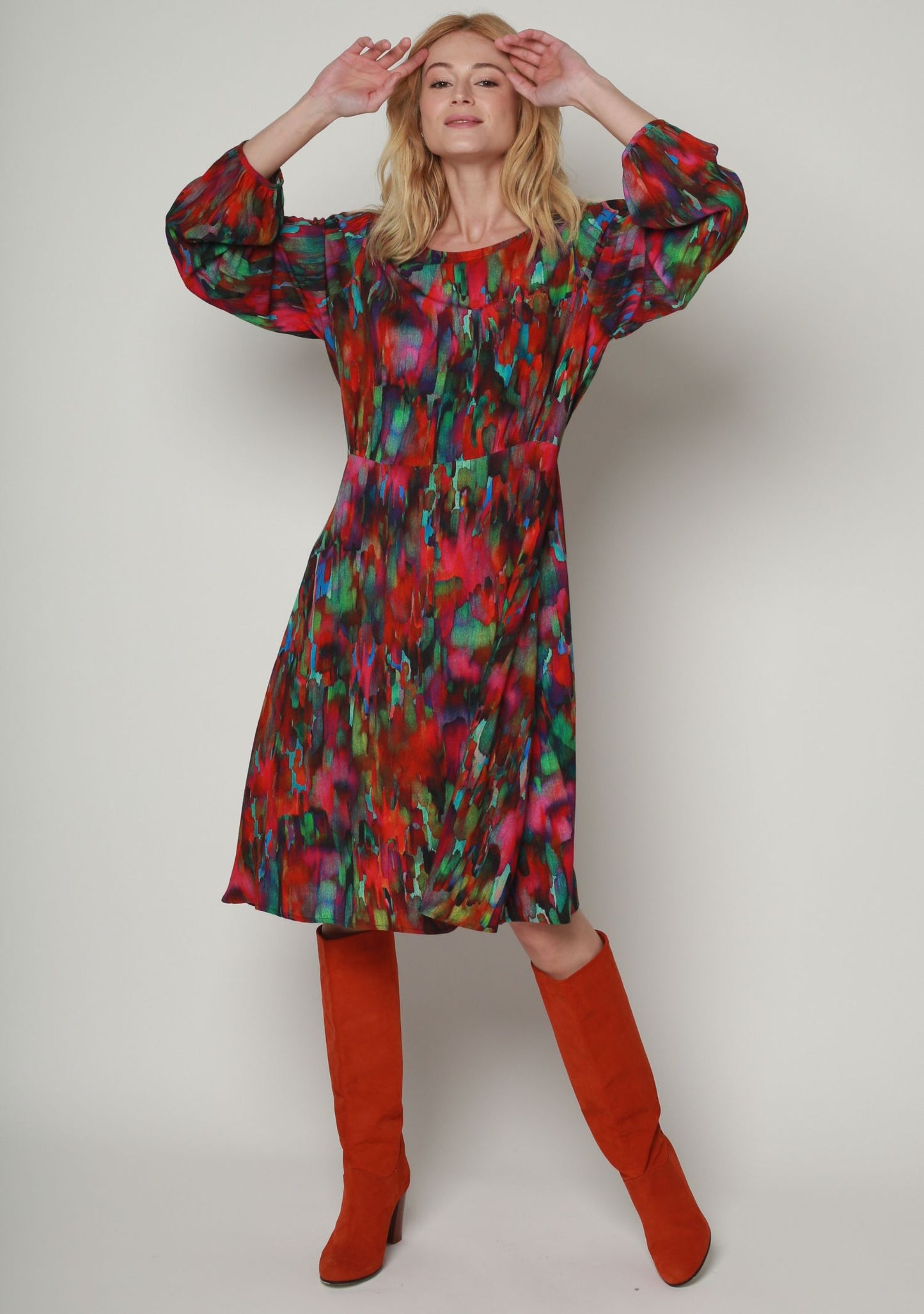 ROBE RANIA PIGMENT MULTICOLORE