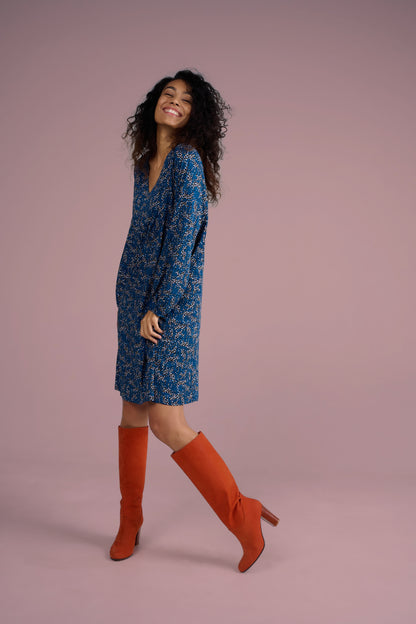 ROBE REGLISSE LEO BLEU