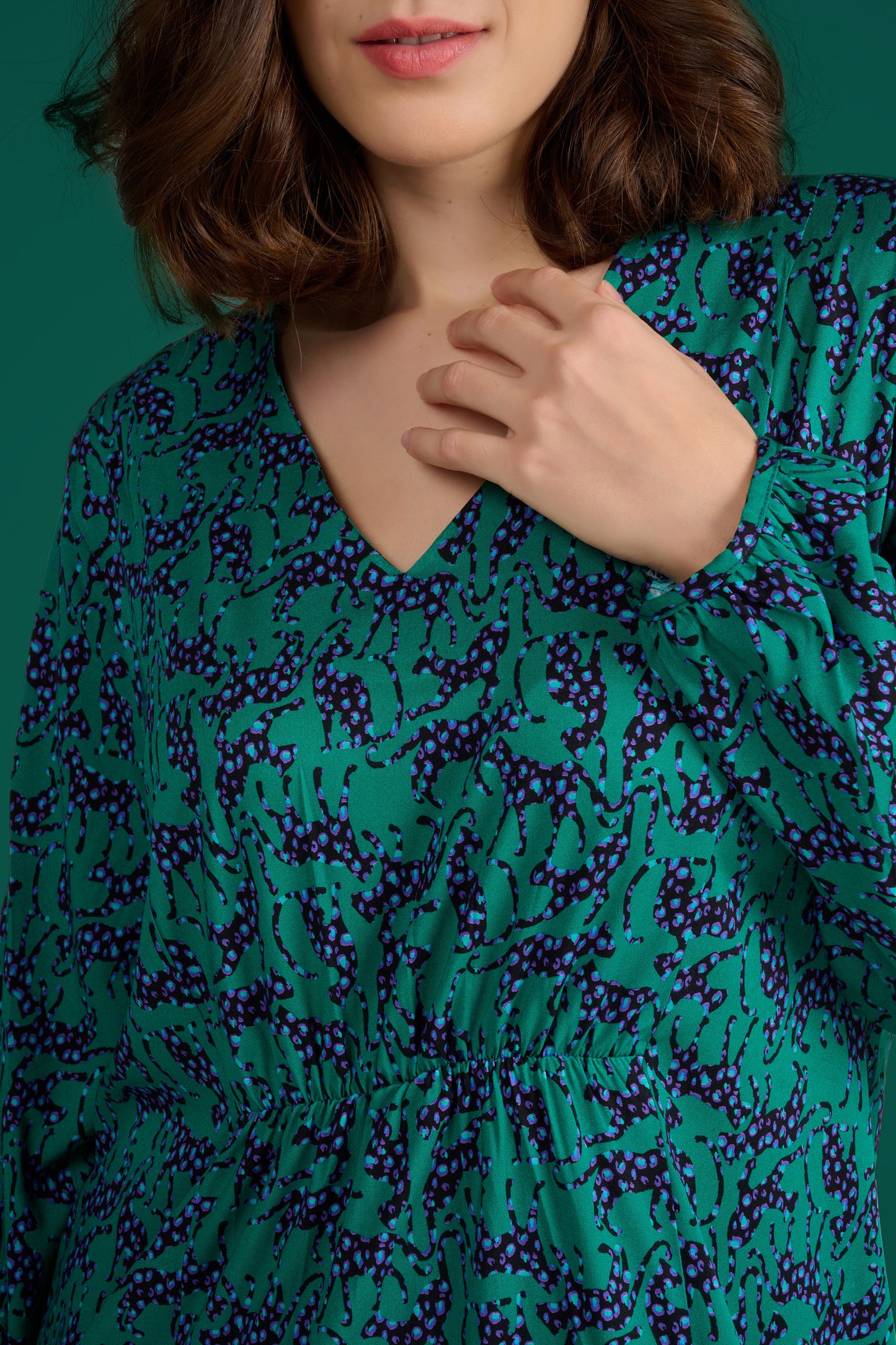 ROBE REGLISSE LEO VERT