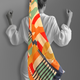 FOULARD FIVER ALPHABET ECRU