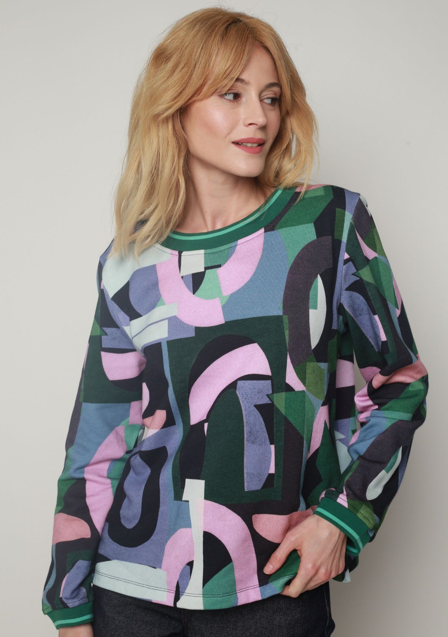 SWEAT SAULE ALPHABET VERT