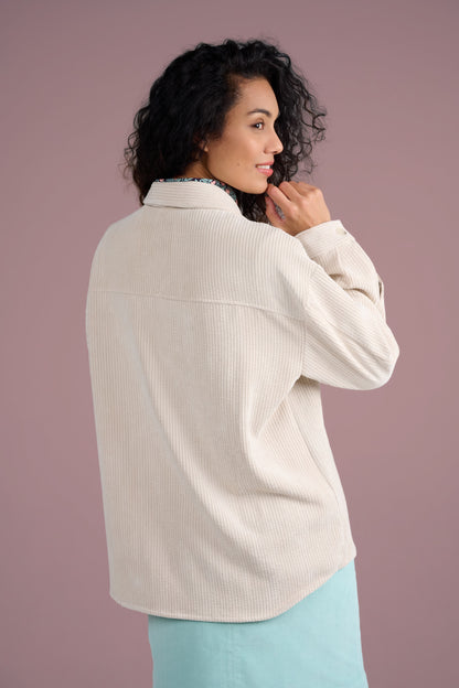 SUR CHEMISE SIMON VELOURS ECRU