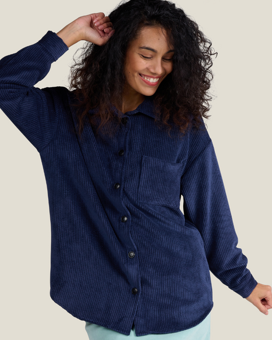 SUR CHEMISE SIMON VELOURS MARINE