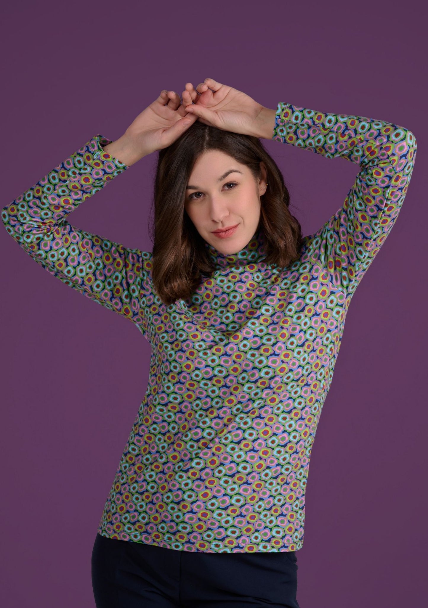 SOUS PULL TECRO FLOWERPOWER MULTICOLORE