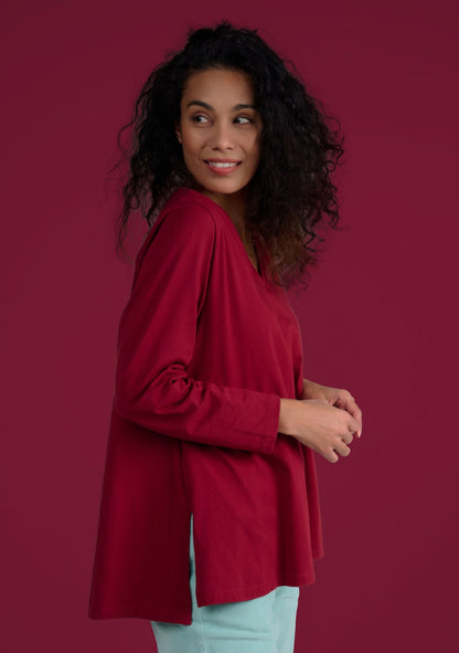 TEE SHIRT TERANE UNI BORDEAUX