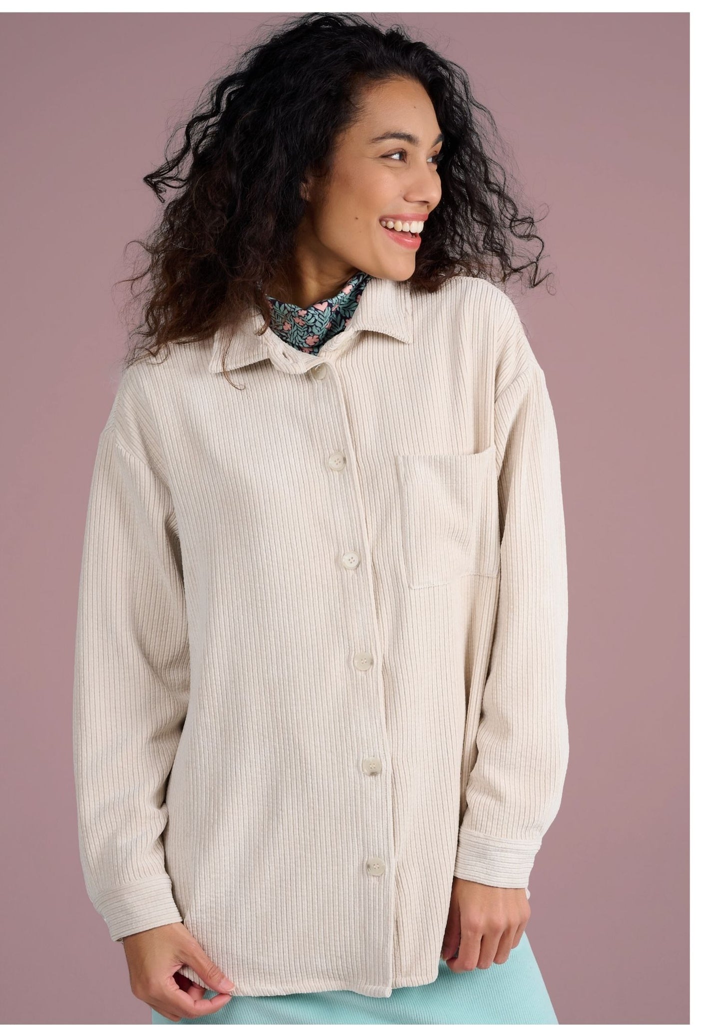 SUR CHEMISE SIMON VELOURS ECRU