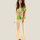 BLOUSE TANTO FEUILLAGE JAUNE