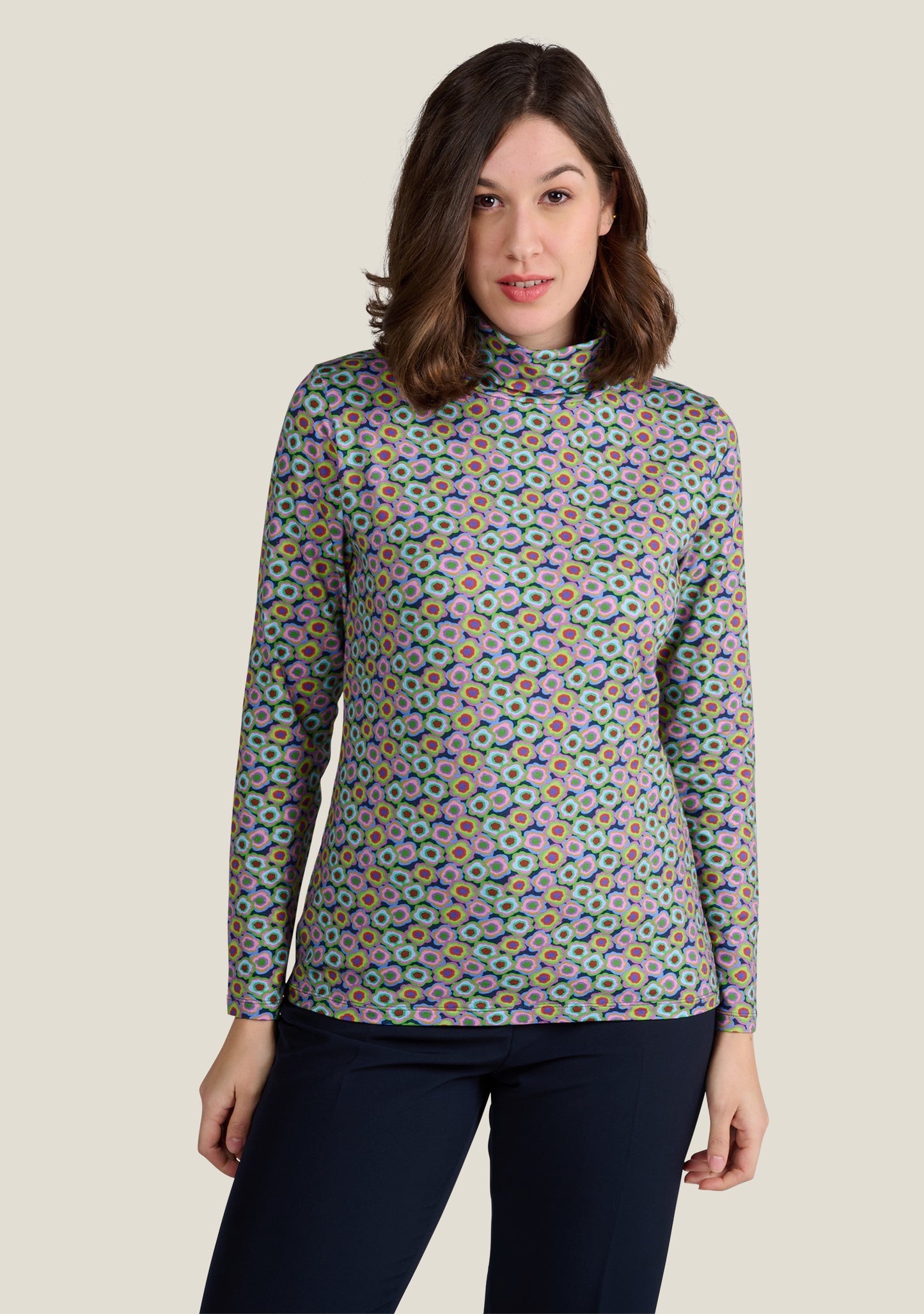 SOUS PULL TECRO FLOWERPOWER MULTICOLORE