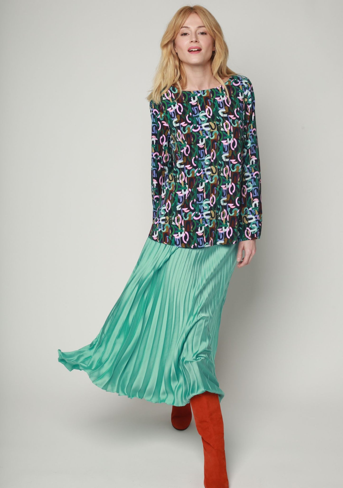 BLOUSE TEDDY ALPHABET VERT