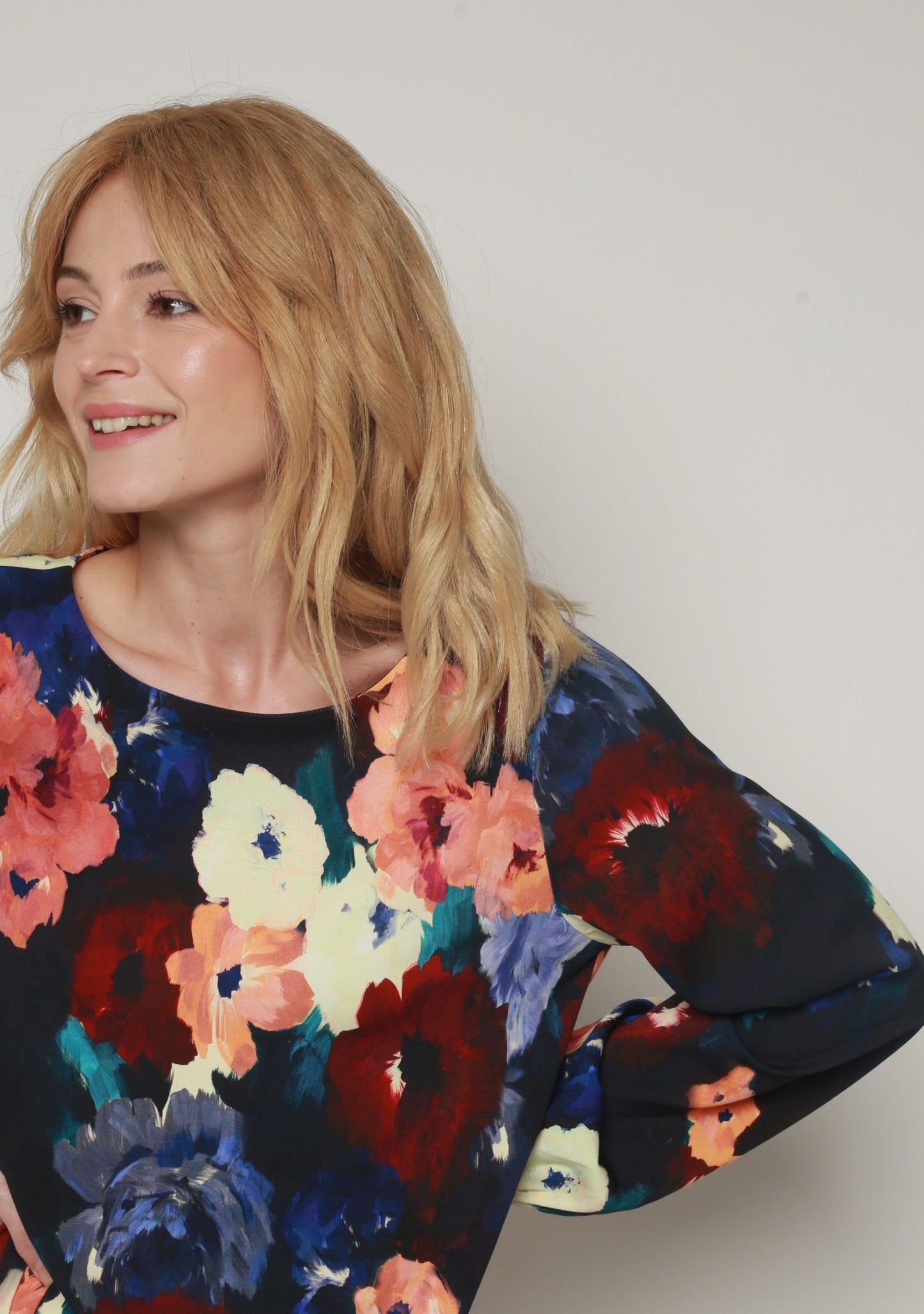 BLOUSE TEDDY FLEURS DHIVER CORAIL