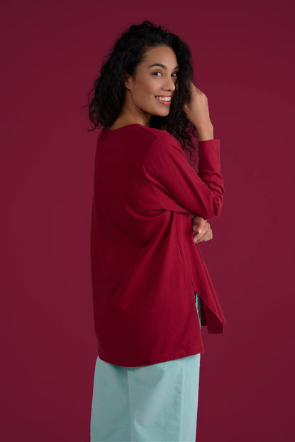 TEE SHIRT TERANE UNI BORDEAUX