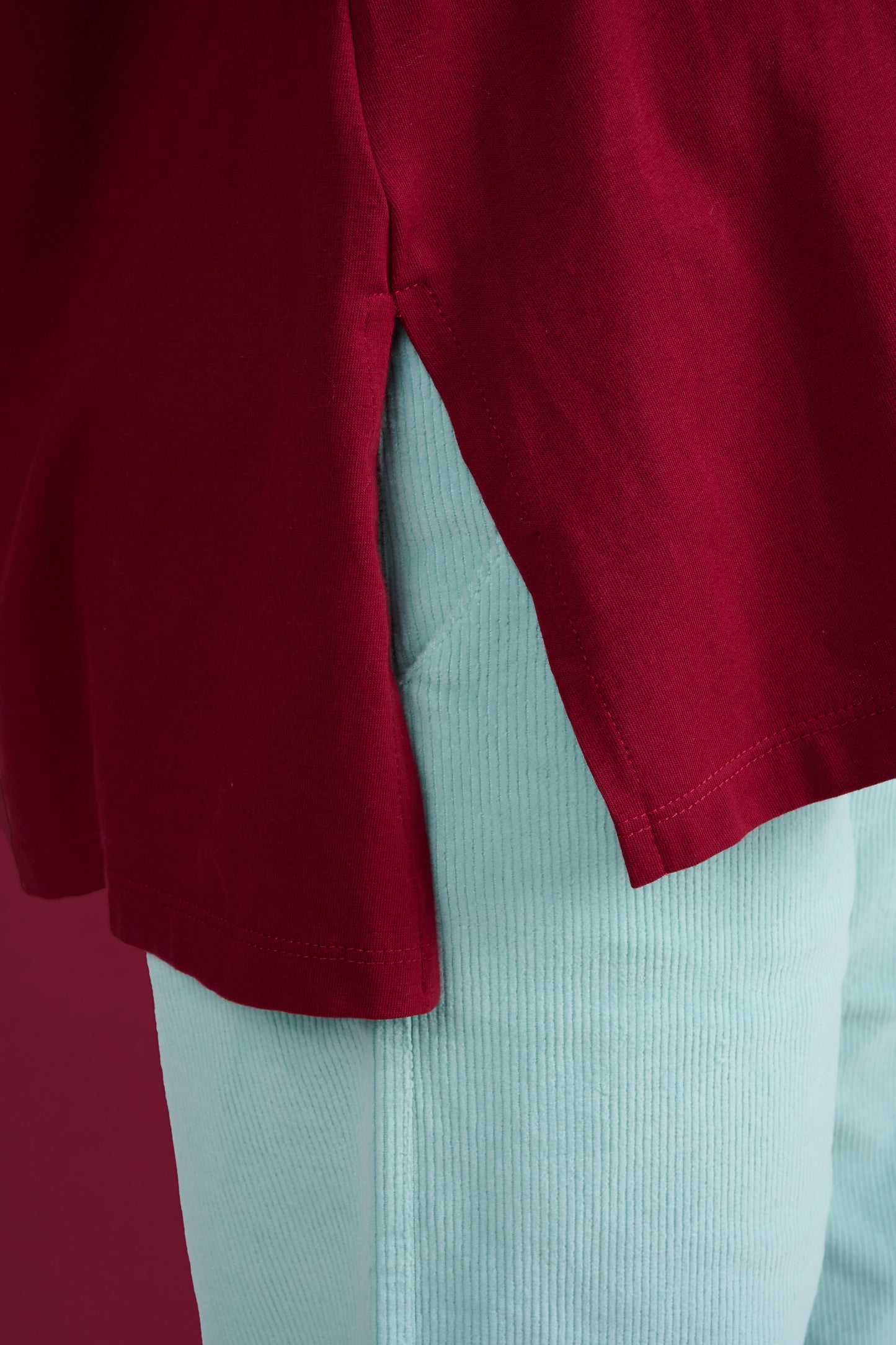 TEE SHIRT TERANE UNI BORDEAUX