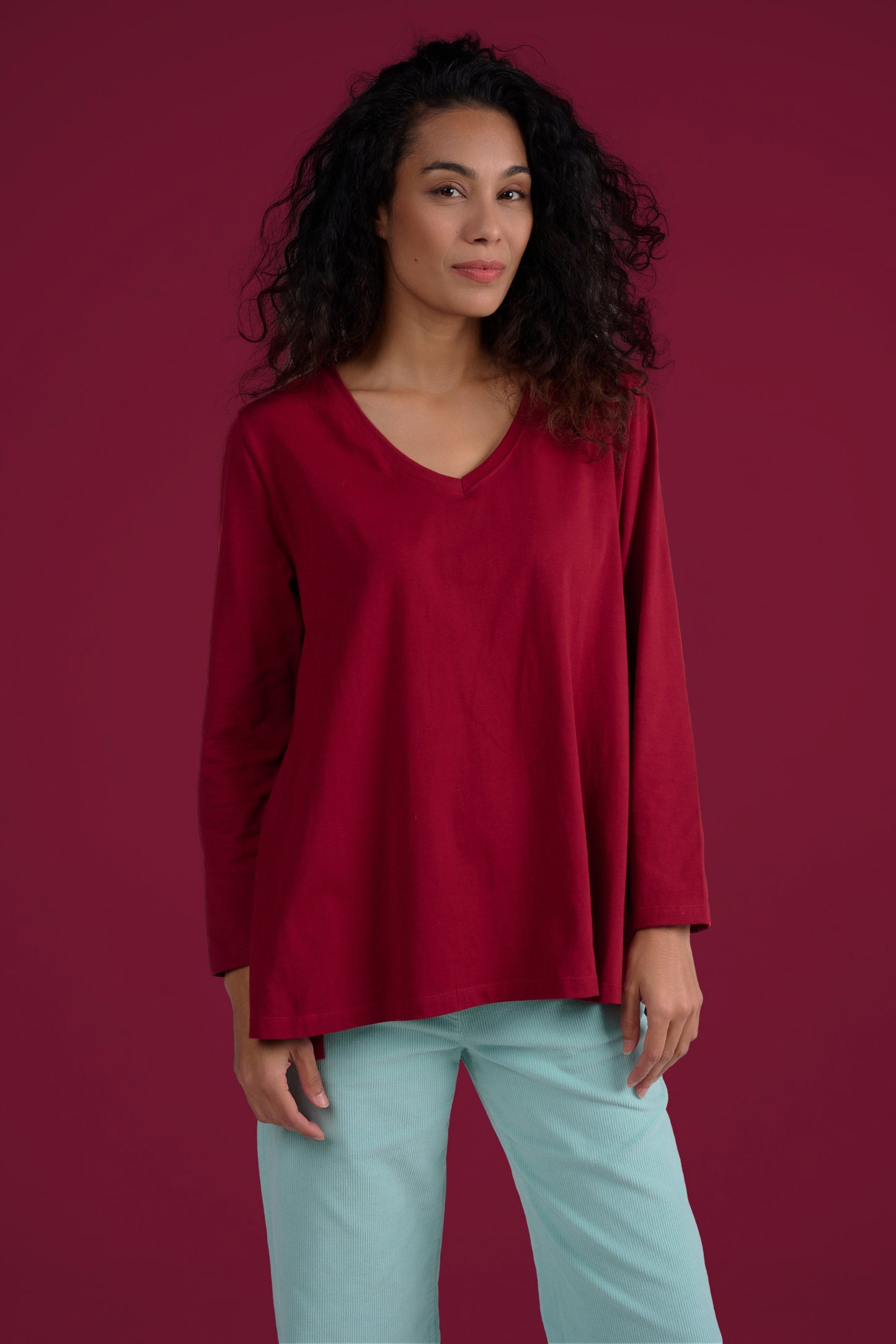 TEE SHIRT TERANE UNI BORDEAUX