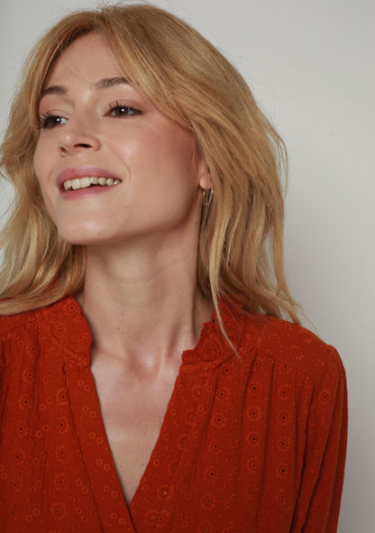 BLOUSE TESSA UNI BRIQUE