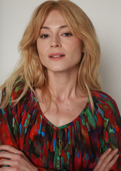 BLOUSE TONCE PIGMENT MULTICOLORE