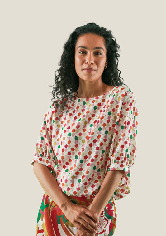 BLOUSE TORID ROND MULTIROUGE