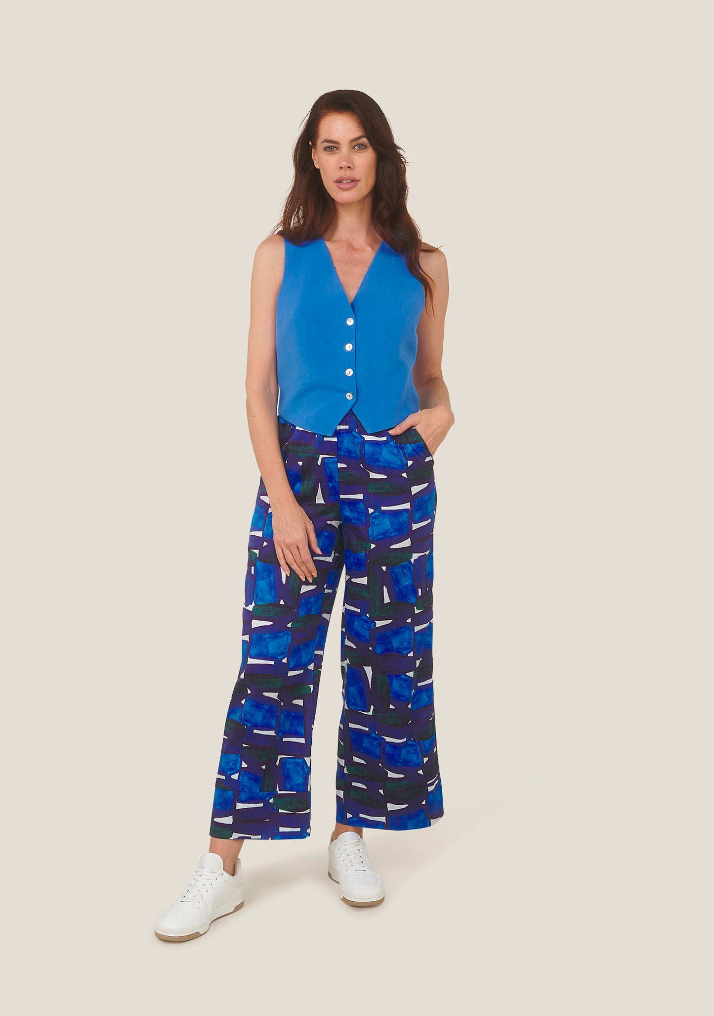 GILET SANS MANCHES VOLI UNI BLEU