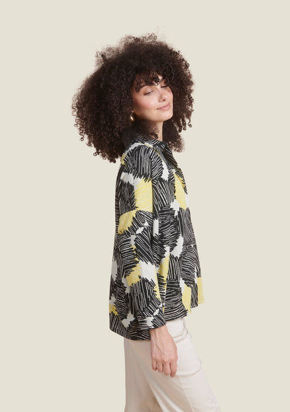 CHEMISE CIRIL RATURES JAUNE