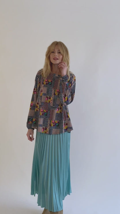 BLOUSE TEDDY MOSAIQUE MULTICOLORE