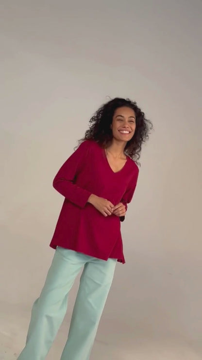 TEE SHIRT TERANE UNI BORDEAUX