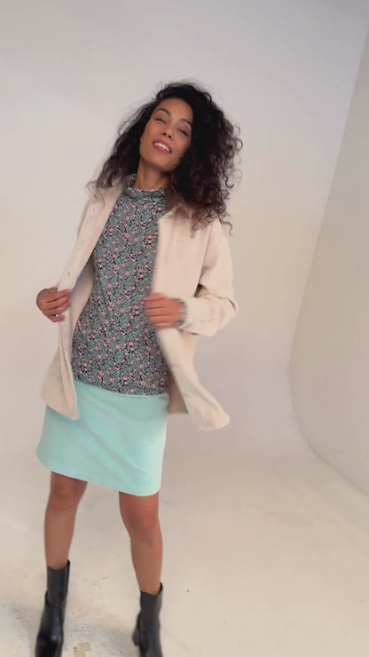 SUR CHEMISE SIMON VELOURS ECRU