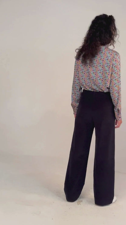 PANTALON PELIN UNI MARINE