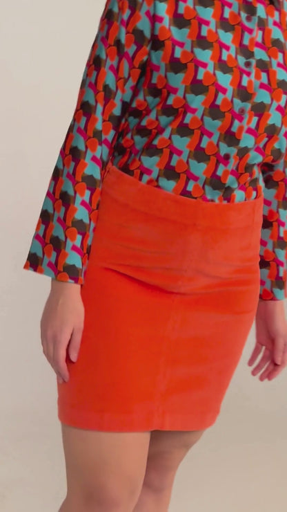 JUPE JESFU UNI ORANGE