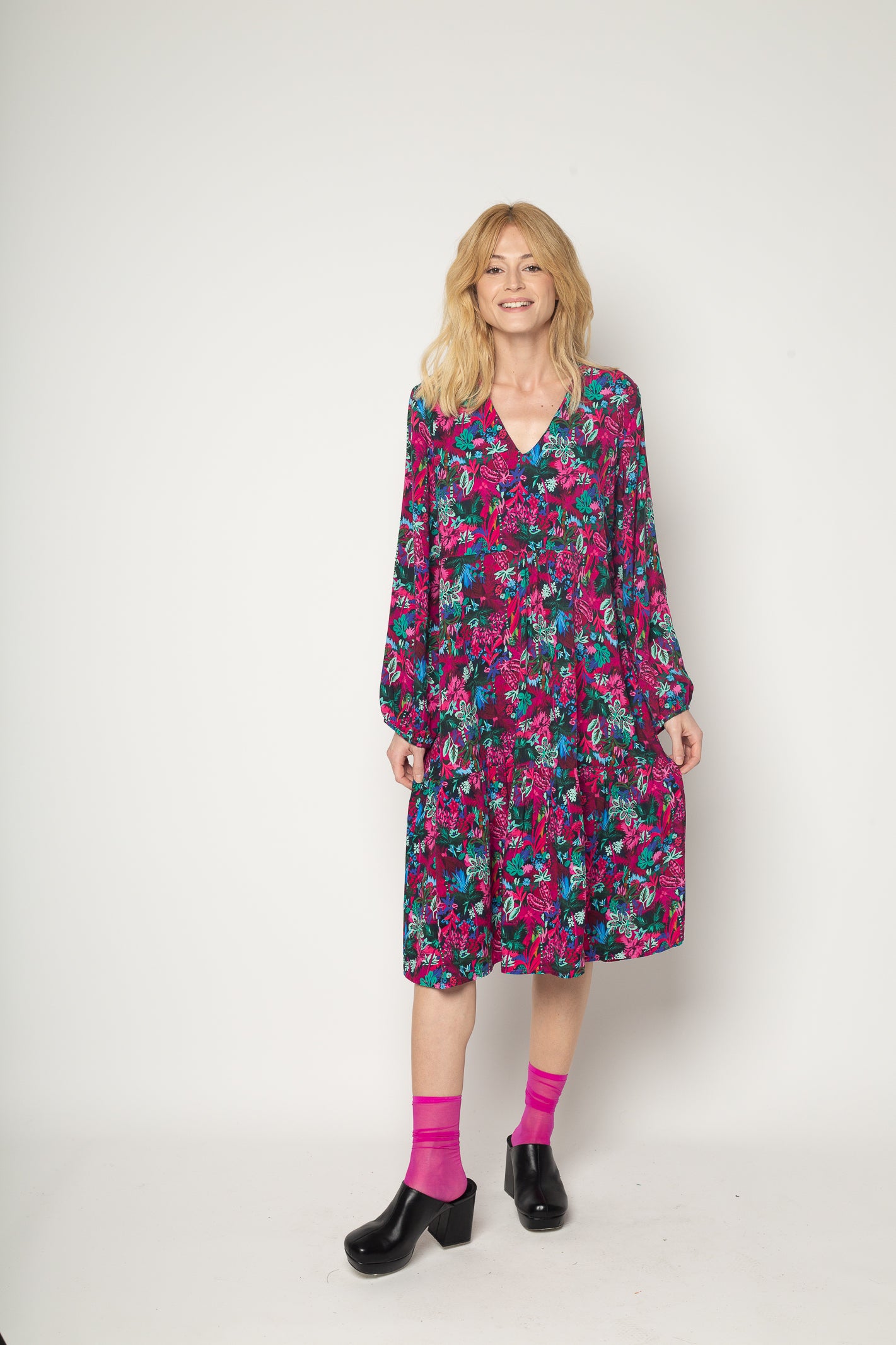 ROBE RACOR FLUORESCENT ROSE