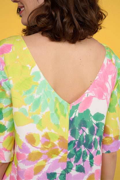 ROBE RASAH FEUILLAGE JAUNE