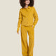 PANTALON PAULINE UNI MOUTARDE