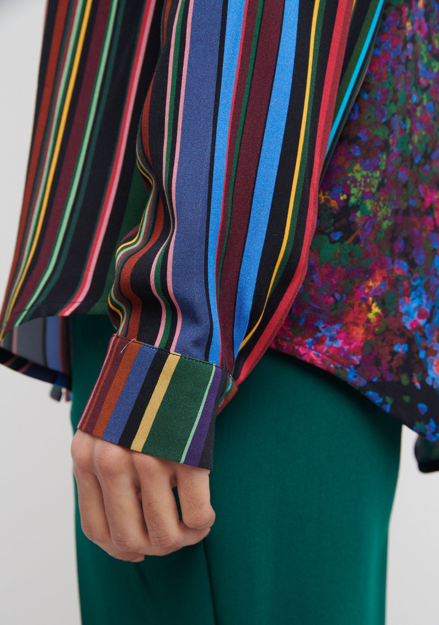 CHEMISE DROITE MIX&MATCH À MOTIF FLORAL LUMINESCENT