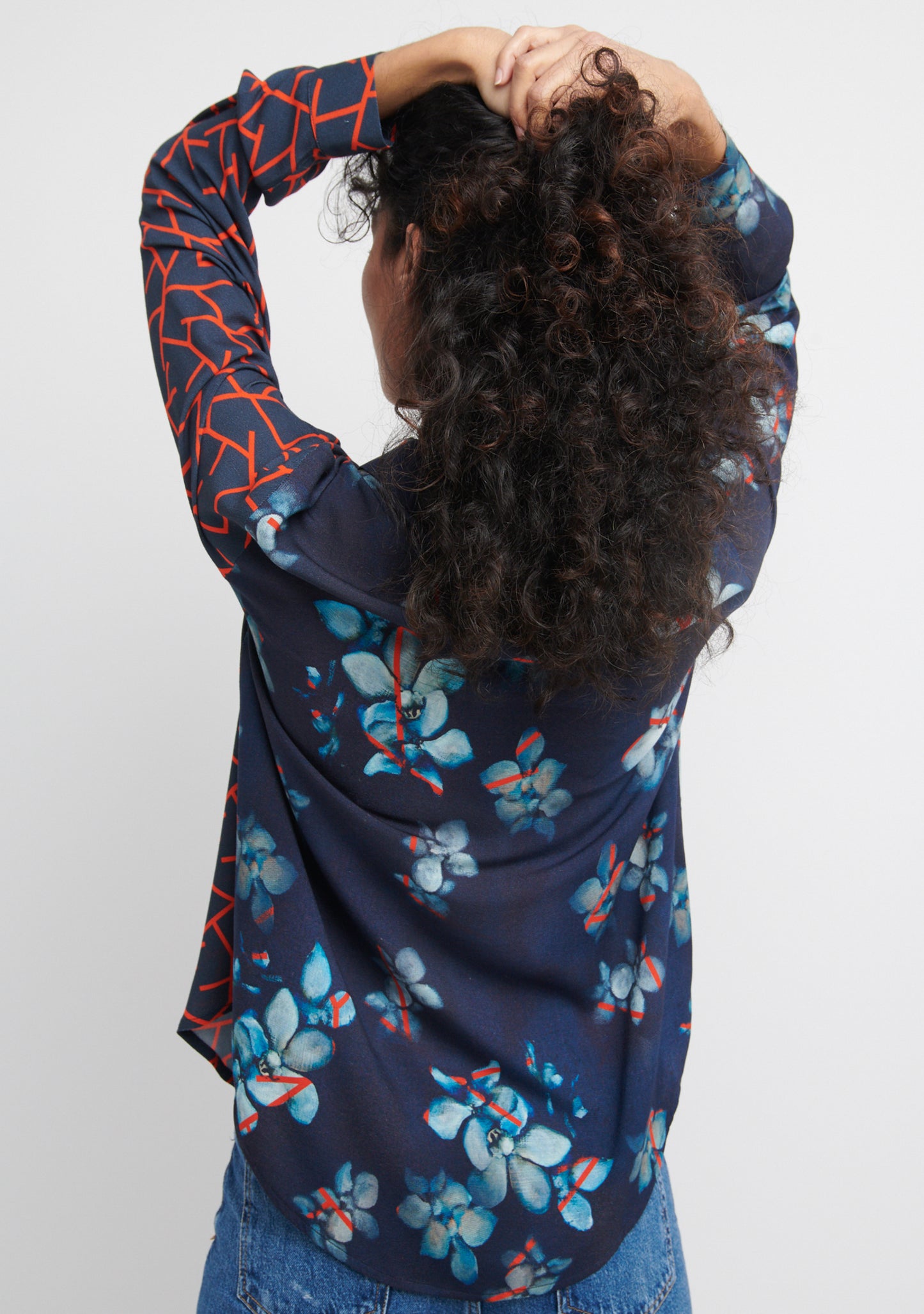 CHEMISE DROITE MIX&MATCH À MOTIF GRAPHIQUE NUIT