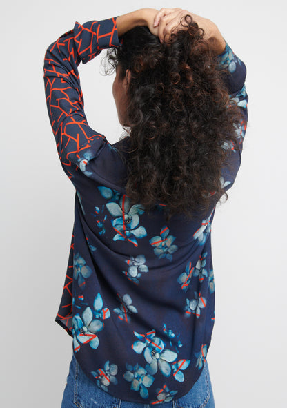 CHEMISE DROITE MIX&MATCH À MOTIF GRAPHIQUE NUIT