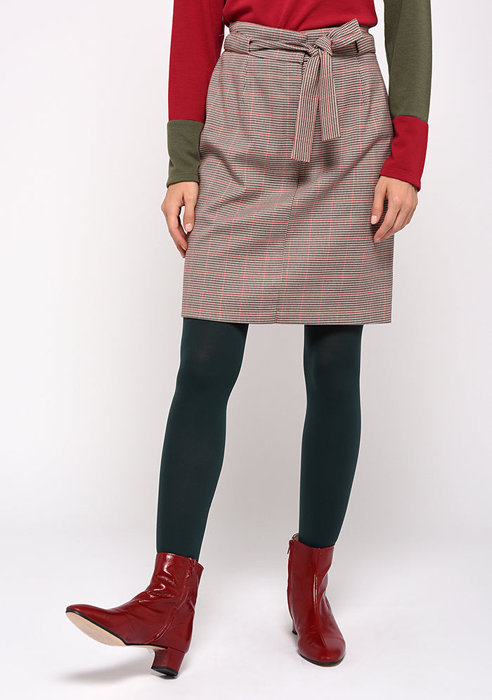 JUPE JDROI CARREAUX ROSE