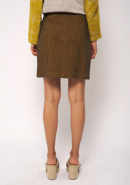 JUPE DROITE OCRE