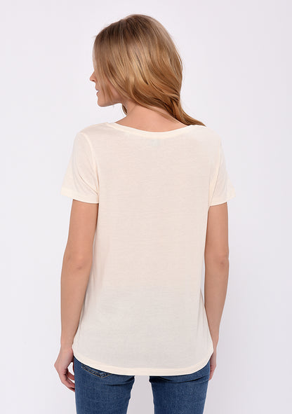 TEE SHIRT MADAM BIENVEILLANTE ÉCRU