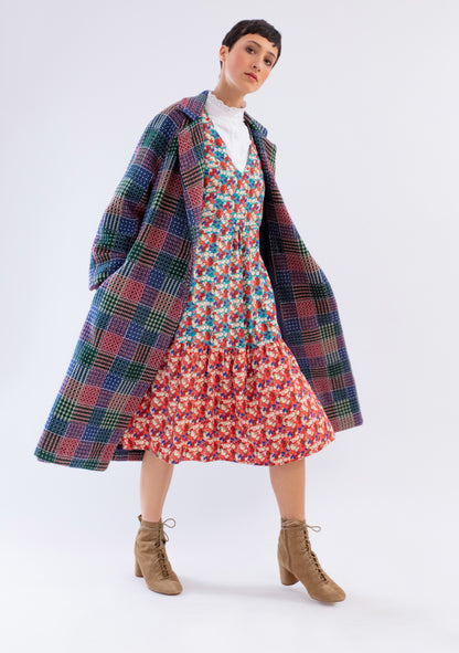 MANTEAU LONG CEINTURÉ ROSE