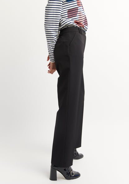 PANTALON PTROI DROIT TAILLE HAUTE NOIR