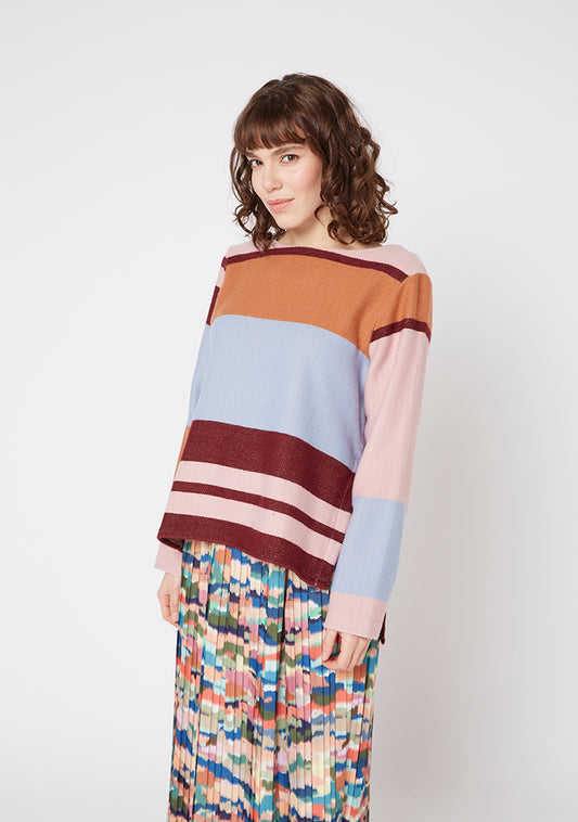 PULL RAYURES PASTEL