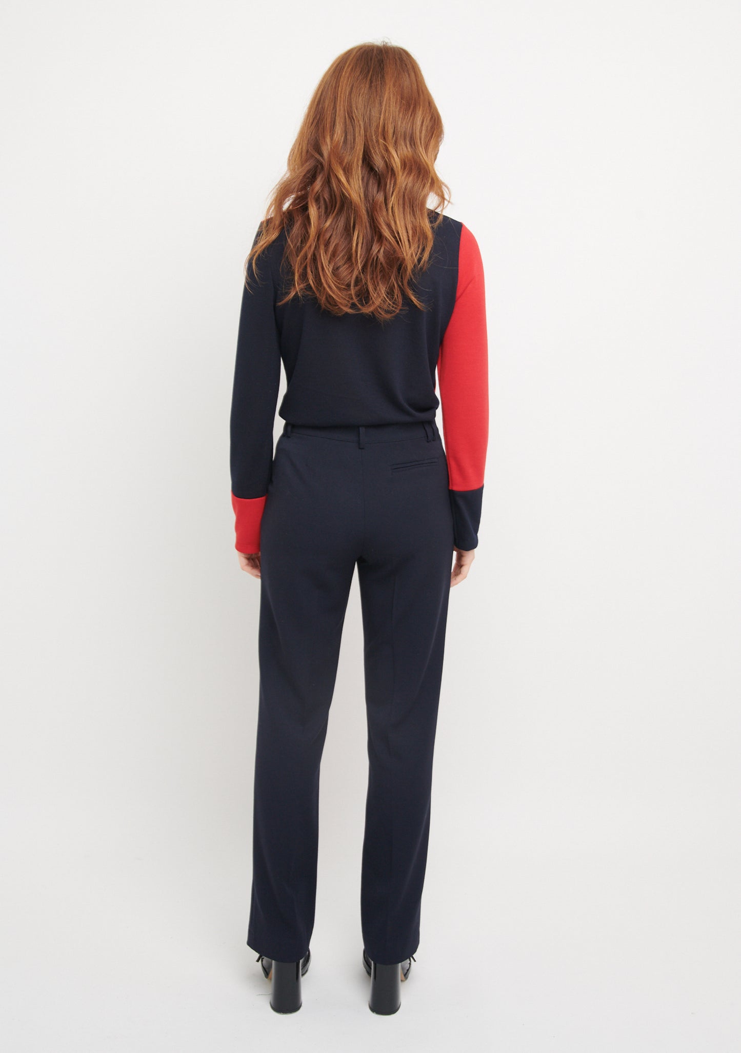 SOUS-PULL PUCHA UNI ROUGE ET MARINE