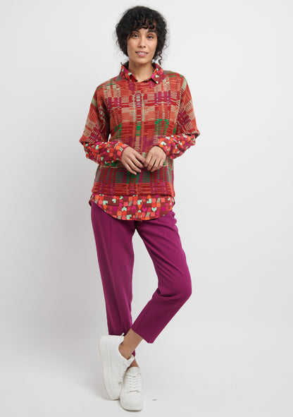 PULL SOUBI LIGNES ORANGE