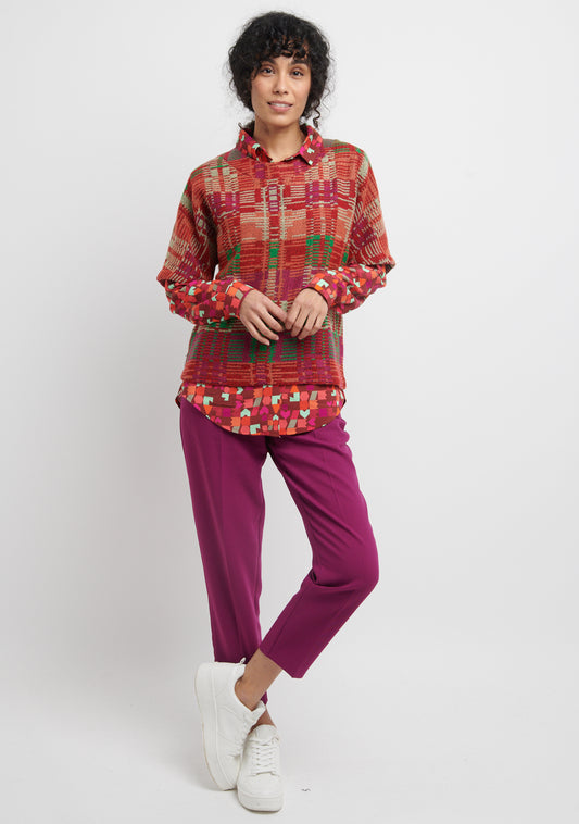 PULL SOUBI LIGNES ORANGE